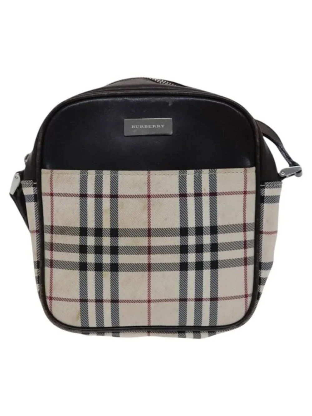 Authentic BURBERRY Nova Check Shoulder Bag Canvas Beige - Picture 5 of 16